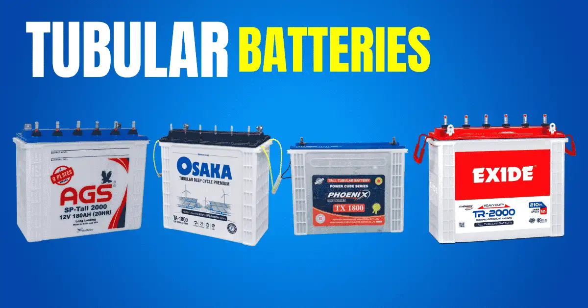 Tubular Batteries supplied by AR Enterprises